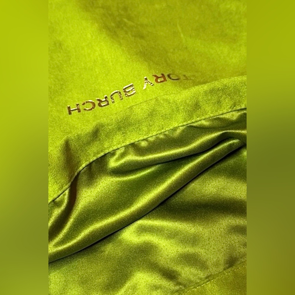 Tory Burch Lime Green Drawstring Dust Bag - Picture 2 of 2